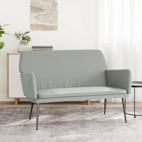Banc Gris clair 108x79x79 cm Velours (1/5)