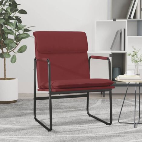 Chaise longue Rouge bordeaux 55x64x80 cm Similicuir (1/5)