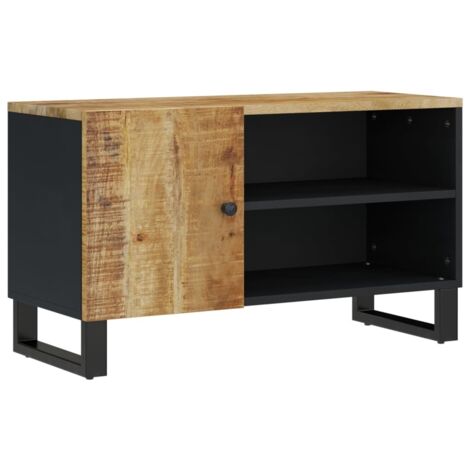 Meuble TV 80x33x46 cm bois de manguier et d'ingénierie (1/5)