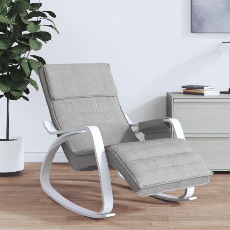 Chaise à bascule Gris clair Tissu (1/5)