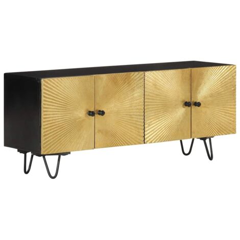 Meuble TV 110x30x45 cm bois massif de manguier (1/5)