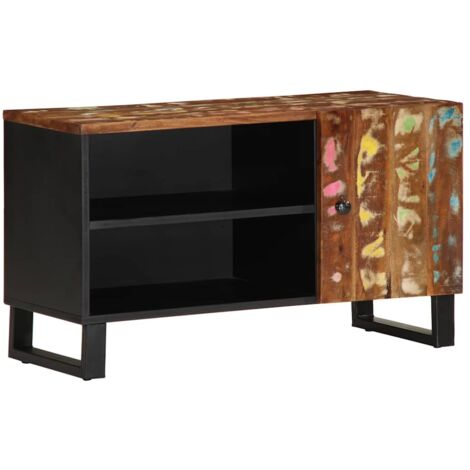 Meuble TV 80x33x46 cm bois de récupération et d'ingénierie (1/5)