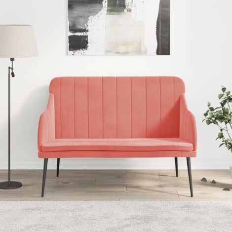 Banc Rose 110x76x80 cm Velours (1/5)
