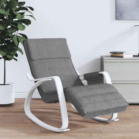 Chaise à bascule Gris foncé Tissu (1/5)