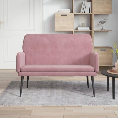 Banc Rose 108x79x79 cm Velours (1/5)