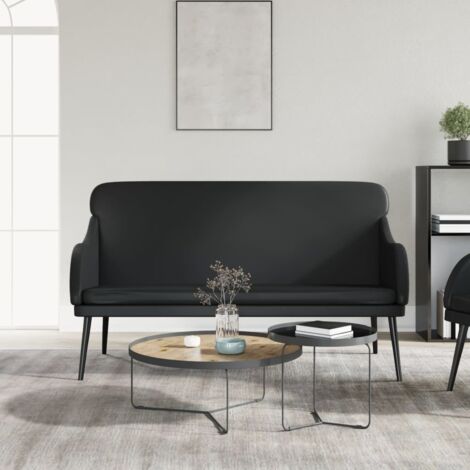 Banc Noir 110x76x80 cm Similicuir (1/5)