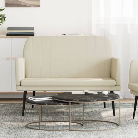 Banc Crème 107x80x81 cm Similicuir (1/5)
