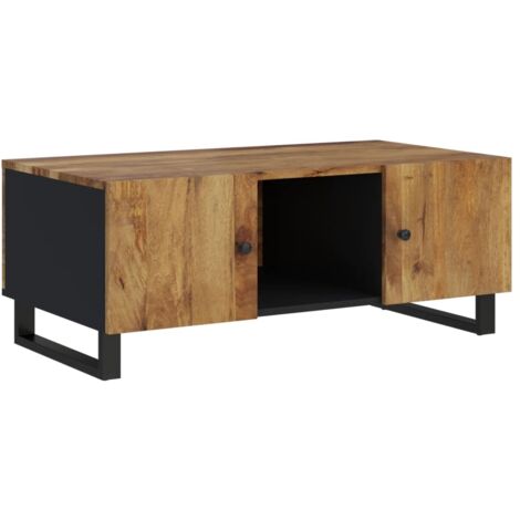 Table basse 100x54x40cm bois de manguier solide et d'ingénierie (1/5)
