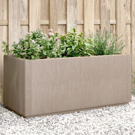 vidaXL Jardinière marron clair 80x36x35 cm PP (1/5)