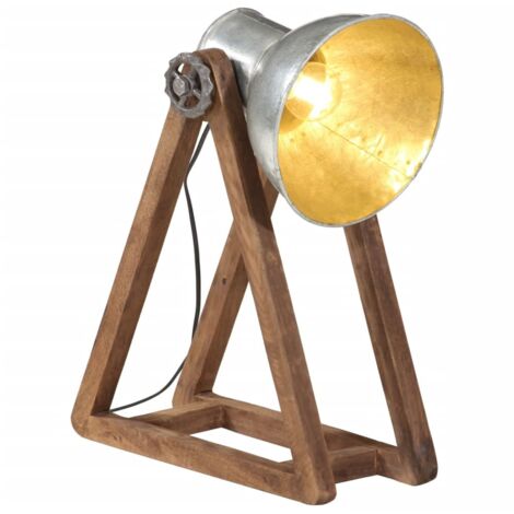 vidaXL Lampe de bureau 25 W argent vintage 30x17x40 cm E27 (1/5)