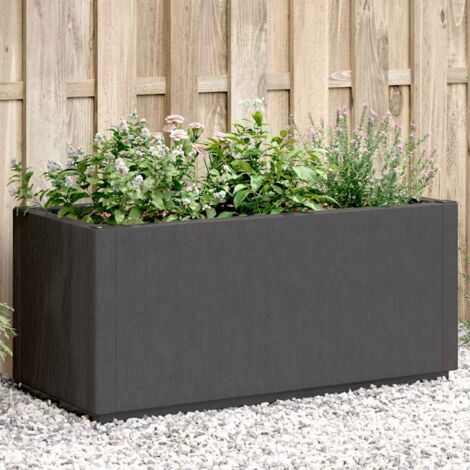 vidaXL Jardinière gris foncé 80x36x35 cm PP (1/5)