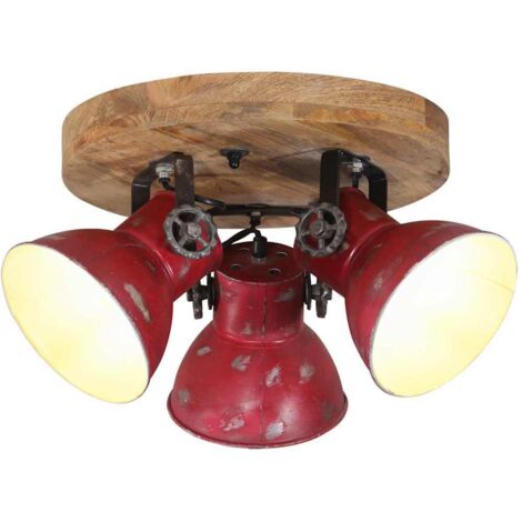 vidaXL Plafonnier 25 W rouge délavé 35x35x25 cm E27 (1/5)