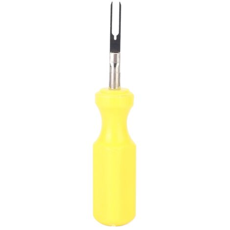 Extracteur de connecteur électrique, extracteur de broche haute résistance longue durée jaune pour retirer les bornes de fil de voiture (1/5)