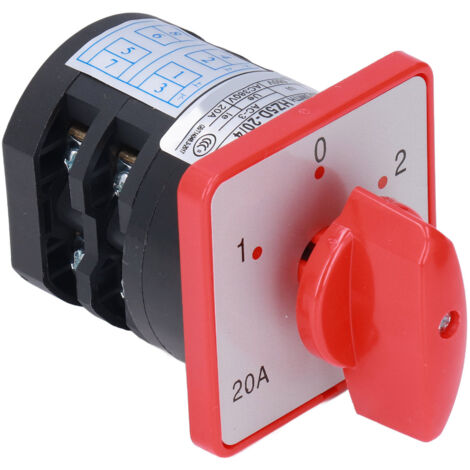 Commutateur de commutation, 2 pôles, 3 positions, sélecteur de commande à came pour moteur AC380V
