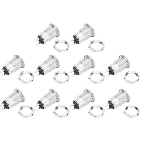 10 pièces interrupteur à clé OFF-ON Double traction Modification de voiture verrouillage d'alimentation court 12x21.5mm (1/5)