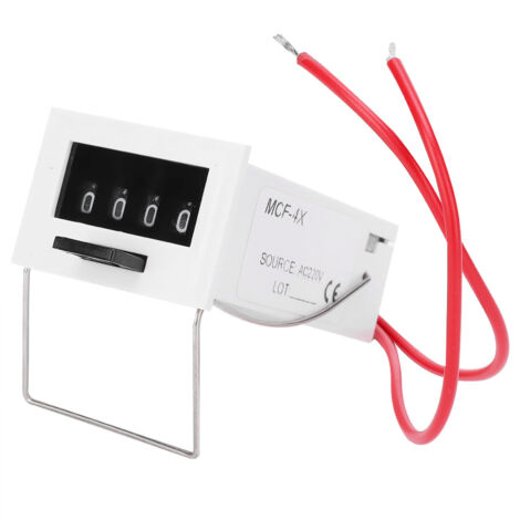 Compteur d'impulsions électromagnétiques MCF-4, plage de comptage 0-9999, fournitures industrielles AC220V (1/5)