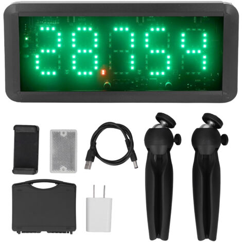 Minuterie Laser sans fil, alimentée par batterie, horloge de course, chronomètre pour vélo, entraînement de vitesse, patinage, moto, prise US 100-240V (1/5)