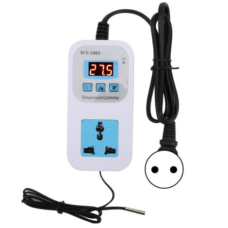 Régulateur de température intelligent numérique électronique prise de contrôle réglable 10A WT-1001 (1/5)