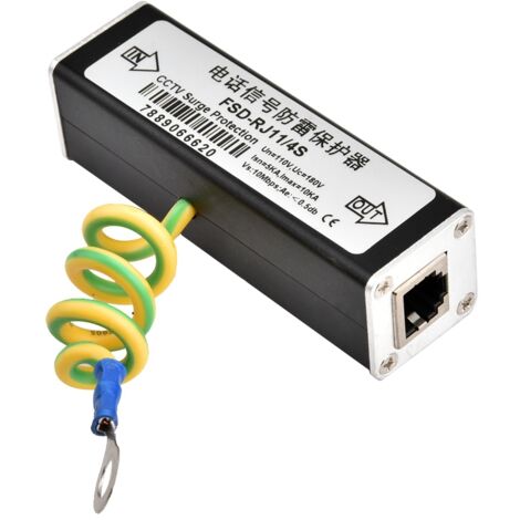 Protection contre la foudre pour téléphone, protection contre les surtensions pour fax, protection sécurisée, durable, grande capacité de courant, faible tension résiduelle pour la maison (1/5)