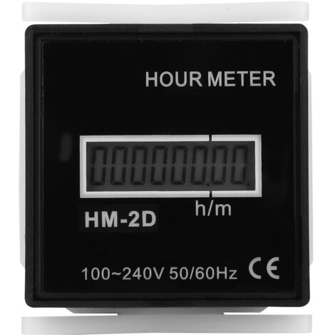 Compteur de temps à affichage LCD, compteur électrique numérique à 8 chiffres, roman fiable de haute précision pour machines de construction