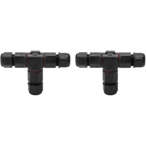 Connecteurs de fil en T, 2 pièces, broche étanche IP68, adaptateur de Terminal électrique en forme de 3 T pour l'éclairage de l'aviation (1/5)