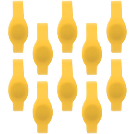 10 pièces 13.56Mhz RFID Bracelet en Silicone étanche carte IC pour piscine Sauna salle jaune (1/5)