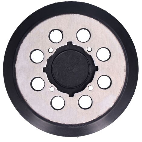 Plaque de support de polisseuse 5 pouces, 8 trous en alliage d'aluminium noir pour ponceuse électrique, polissage de finition (1/5)
