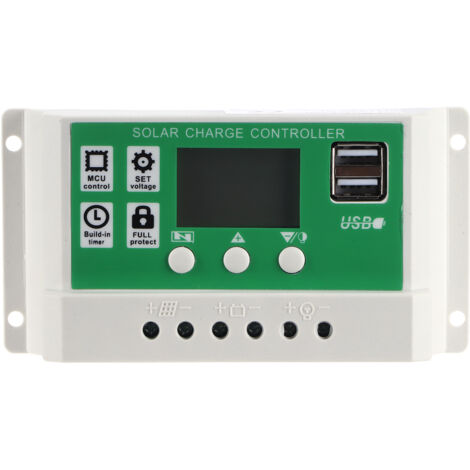 Contrôleur de Charge solaire avec écran LCD 20A 12V 24V, PWM, mise au point automatique, suivi de la Charge (1/5)