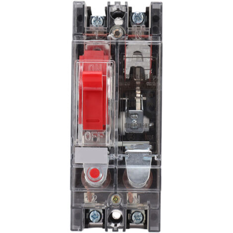 Disjoncteur ignifuge, coque PC transparente, conducteur en cuivre 220V 2P