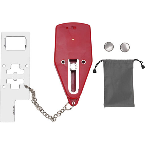 Serrure de porte Portable avec alarme, dispositif de sécurité de voyage à Vibration de 130db pour hôtel et appartement (1/5)