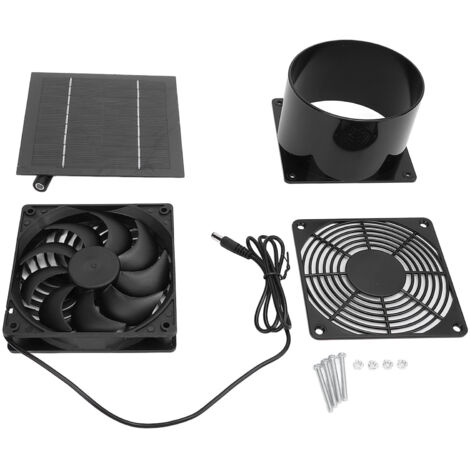 Ventilateur d'extraction à bride à énergie solaire, conduit 5W, panneau de Ventilation 5V pour serre, poulailler, hangar, résistant à l'eau IP65 (1/5)