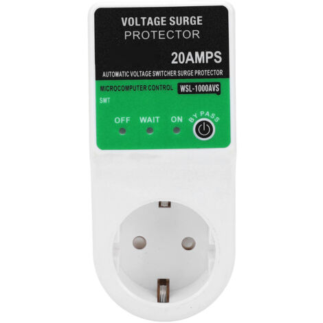 Sortie de protection de tension 20A, protection contre les surtensions et les sous-tensions, avec indicateur lumineux, pour appareil ménager, prise ue (1/5)