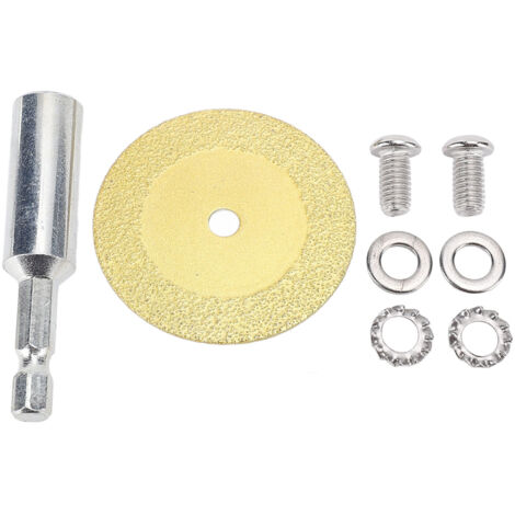 Lames de coupe en diamant, roue avec tige hexagonale de 1/4 pouces, disque d'outil rotatif en acier au carbone pour coupe-tuyau en PVC, poteau de 6cm (1/5)
