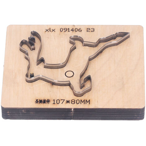 Matrice de découpe avec Base en bois, motif de cerf de noël, poinçon en cuir pour bricolage, bijoux artisanaux