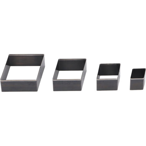 Matrices de poinçonnage du cuir, en acier allié, 48 38 28 18mm, moulage de coupe polyvalent pour ceinture en argile de tissu, 4 pièces (1/5)