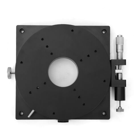 Plate-forme rotative manuelle R160, roulement de précision, réglage coulissant, 160mm x 30mm (1/5)