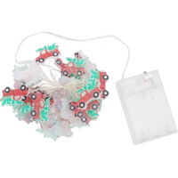 Guirlande Lumineuse de Camion Rouge de Noël, Guirlande Lumineuse de Noël Guirlande Lumineuse à Piles Guirlande Lumineuse LED pour la Décoration de Noël