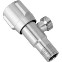 Robinet d'angle, Robinet d'arrêt Robinet d'angle, Robinet à Filetage / 2In Robinet d'arrêt de Chauffe-Eau de Toilette Valve d'arrêt Équipement de Salle de Bain Accessoires de Robinet pour