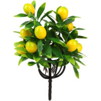 Kumquat Citron en Pot en Pot Artificiel en Pot Citron Fruit avec Pot De Fleur Simulation Citron Inserts Maison Arrangement De Fleurs Décoration De Bureau (2)