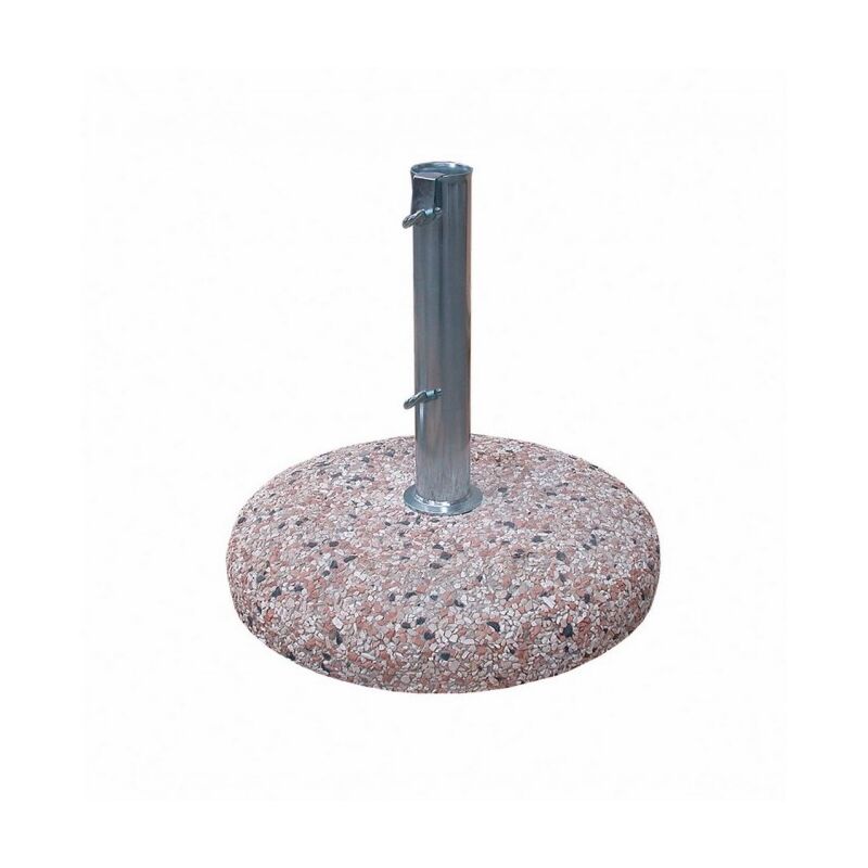Base Per Ombrellone Interrata SLIIMU Con Tubo Portaombrelli, Ancoraggio A Terra In Acciaio Per Giardino E Terrazzo, Argento - copertina