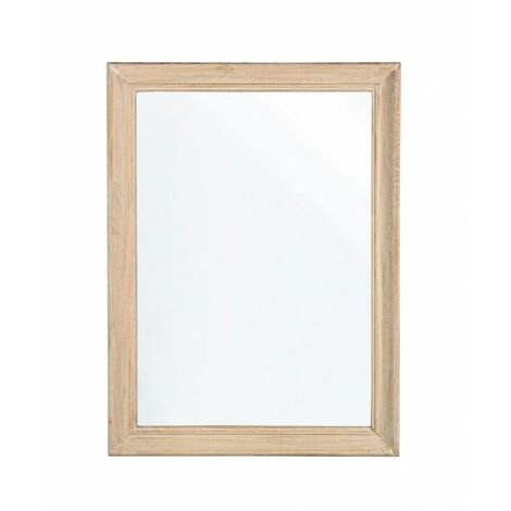 Specchio Rettangolare Legno Naturale Rustico da Parete 60x80 - YOUNG