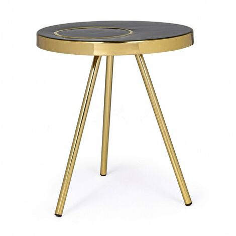 Tribesigns Tavolino da Salotto Stretto Con 3 Ripiani - Struttura in Metallo Nero e Legno - Stile Industriale per Soggiorno, Comodino Grigio per Camera da Letto