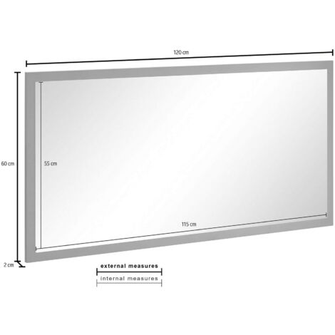 Specchio Moderno per Ingresso E Camera Da Letto 120x2x60cm - SATURNO