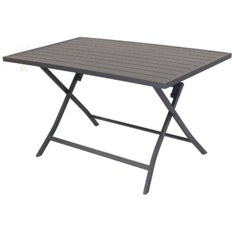 Tavolo da Giardino Pieghevole Salvaspazio 70x130 - DANIEL - Colore: Taupe (1/5)