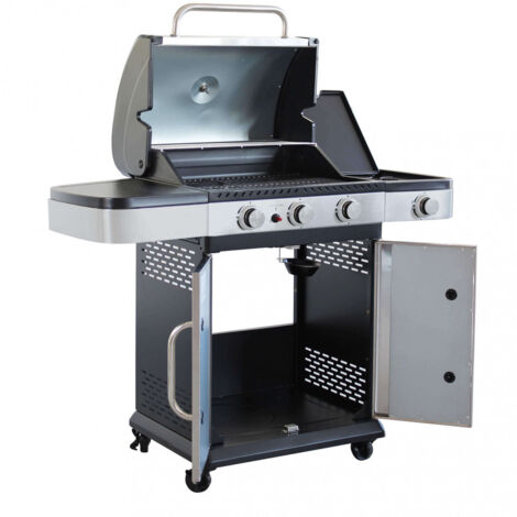 Griglia Per Barbecue Pieghevole In Acciaio Inox Tubayia - Con 6 Spiedi E Borsa Trasporto, Per Campeggio E Picnic
