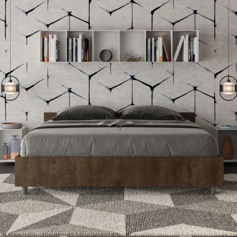Letto Matrimoniale - NUAMO - Dimensione Rete: 160x190 - Colore: Noce - Tipologia Letto: Con Rete e Contenitore (1/5)