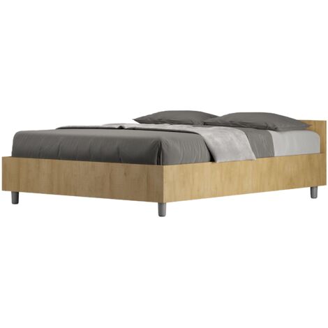 Letto alla Francese - NUAMO - Tipologia Letto: Con Rete e Contenitore - Colore: Quercia Natura - Dimensione Rete: 140x190 (1/5)