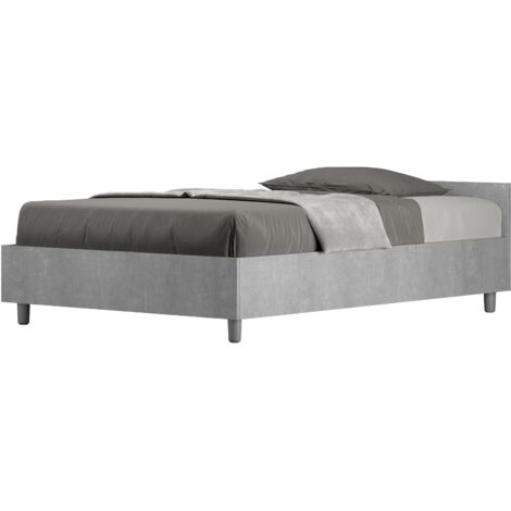 Letto una piazza e mezza - NUAMO - Tipologia Letto: Con Rete e Contenitore - Colore: Grigio - Dimensione Rete: 120x200 (1/5)