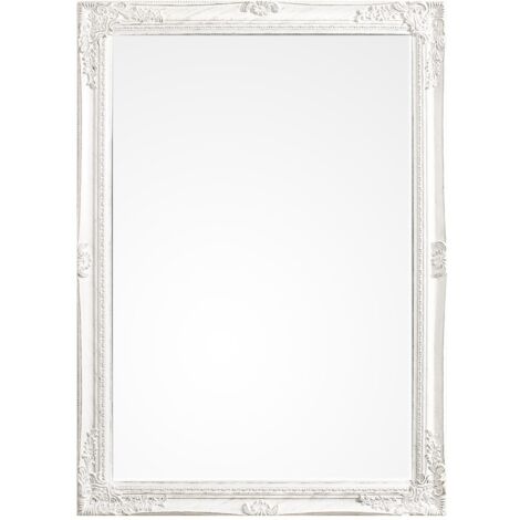Specchio Legno Bianco Classico da Parete 72x102 cm - HALL