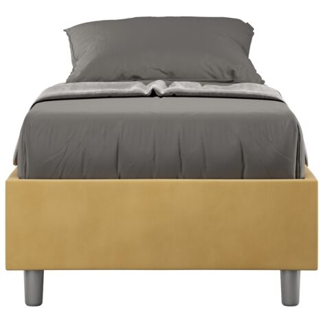 Letto Singolo rivestito in Microfibra - AZELIA - Colore: Glicine